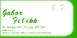 gabor filipp business card